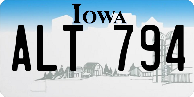 IA license plate ALT794