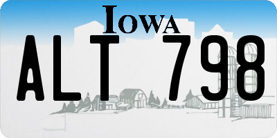 IA license plate ALT798