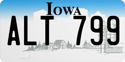 IA license plate ALT799