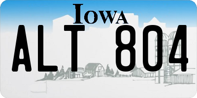 IA license plate ALT804