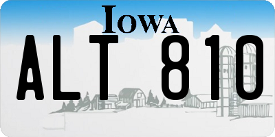 IA license plate ALT810