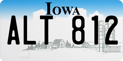 IA license plate ALT812