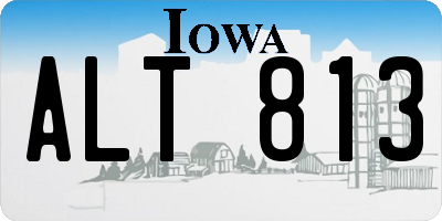 IA license plate ALT813