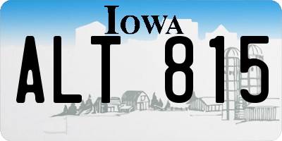 IA license plate ALT815
