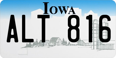 IA license plate ALT816