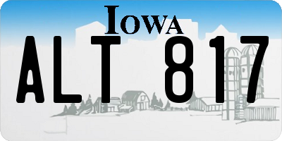 IA license plate ALT817