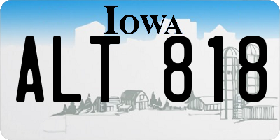 IA license plate ALT818