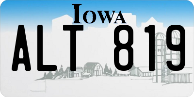 IA license plate ALT819