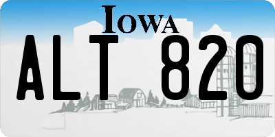 IA license plate ALT820