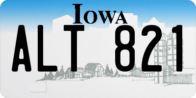IA license plate ALT821