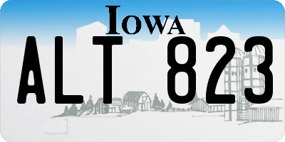IA license plate ALT823