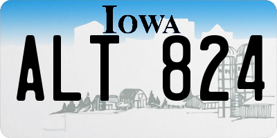 IA license plate ALT824
