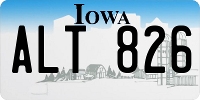 IA license plate ALT826