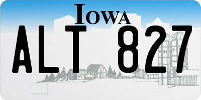 IA license plate ALT827