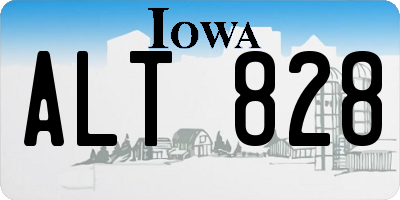 IA license plate ALT828