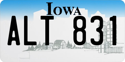 IA license plate ALT831