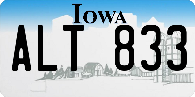 IA license plate ALT833