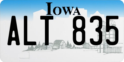 IA license plate ALT835