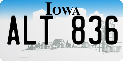 IA license plate ALT836