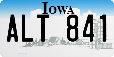 IA license plate ALT841