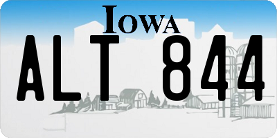 IA license plate ALT844