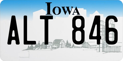 IA license plate ALT846