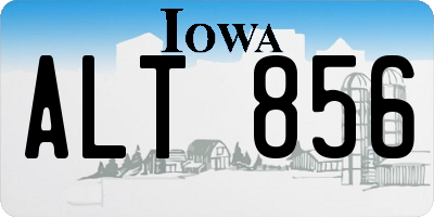IA license plate ALT856