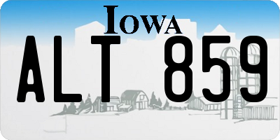 IA license plate ALT859