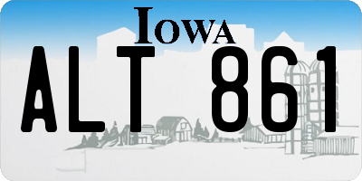 IA license plate ALT861