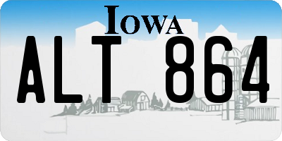 IA license plate ALT864