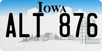 IA license plate ALT876