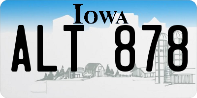 IA license plate ALT878