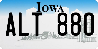 IA license plate ALT880