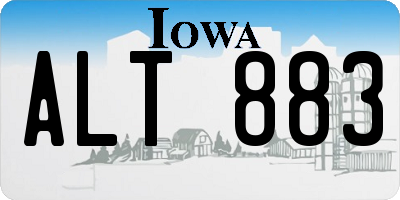 IA license plate ALT883