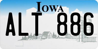 IA license plate ALT886