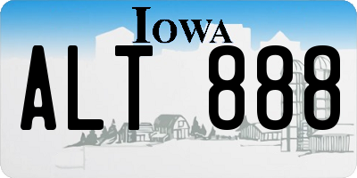 IA license plate ALT888