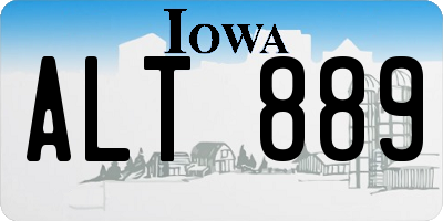 IA license plate ALT889
