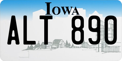 IA license plate ALT890