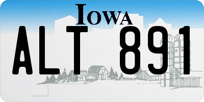 IA license plate ALT891