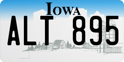IA license plate ALT895