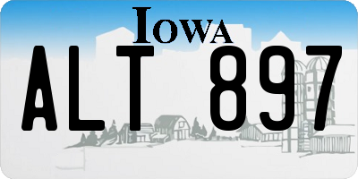 IA license plate ALT897