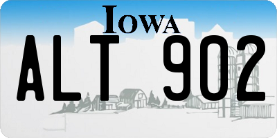 IA license plate ALT902