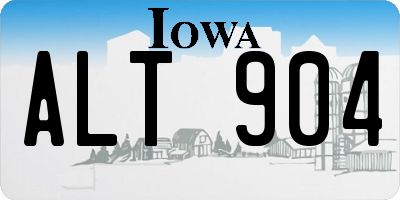 IA license plate ALT904