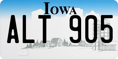IA license plate ALT905