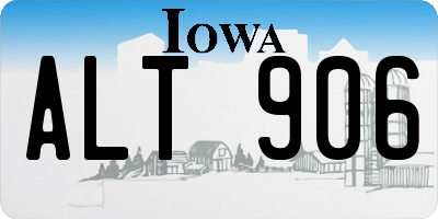 IA license plate ALT906