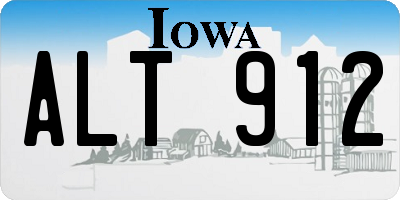 IA license plate ALT912