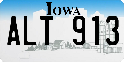 IA license plate ALT913