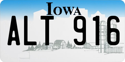 IA license plate ALT916