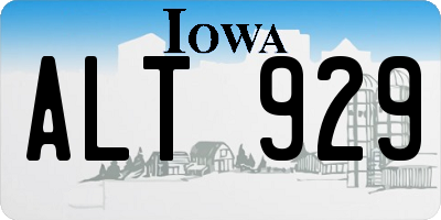 IA license plate ALT929