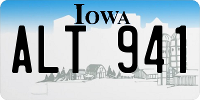 IA license plate ALT941